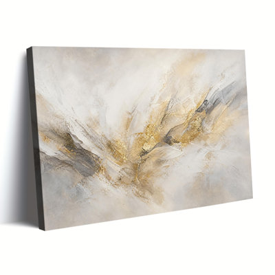 Tableau sur toile texturée abstraite, gris neutre métallisé, impression à l'huile moderne réalisée au couteau à palette, idéal pour la décoration du salon.