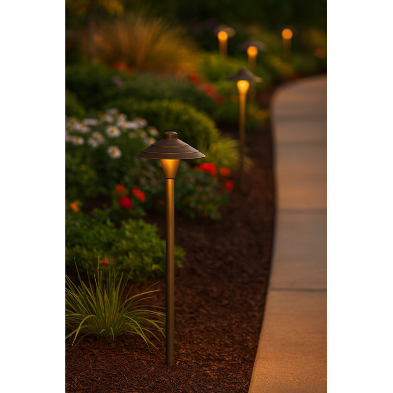 Hardy Island Brown Low Voltage Metal Pathway Light
