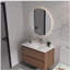 Armoire de salle de bain murale 36 pouces avec lavabo en céramique 2 tiroirs