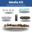  Pre-Built Media Wall Package 18 | Includes 44 Inch Spectrum Series 3-Sided Electric Fireplace | TV Feature Wall with LED Flame Effect | Made in the UK