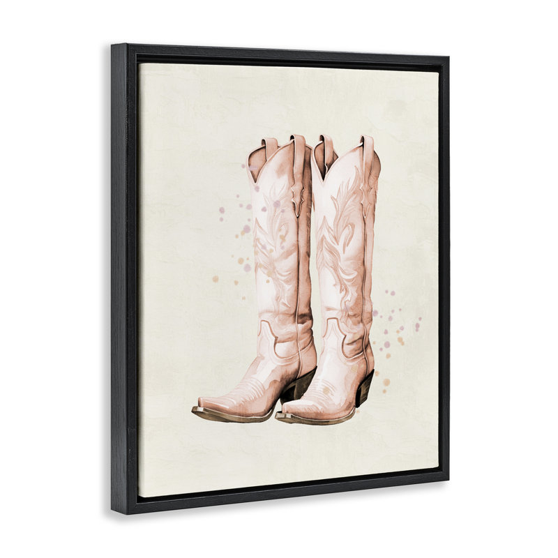 Cadre flottant Howdy Cowgirl, H 21 po x l 17 po, Cadre flottant noir de jais