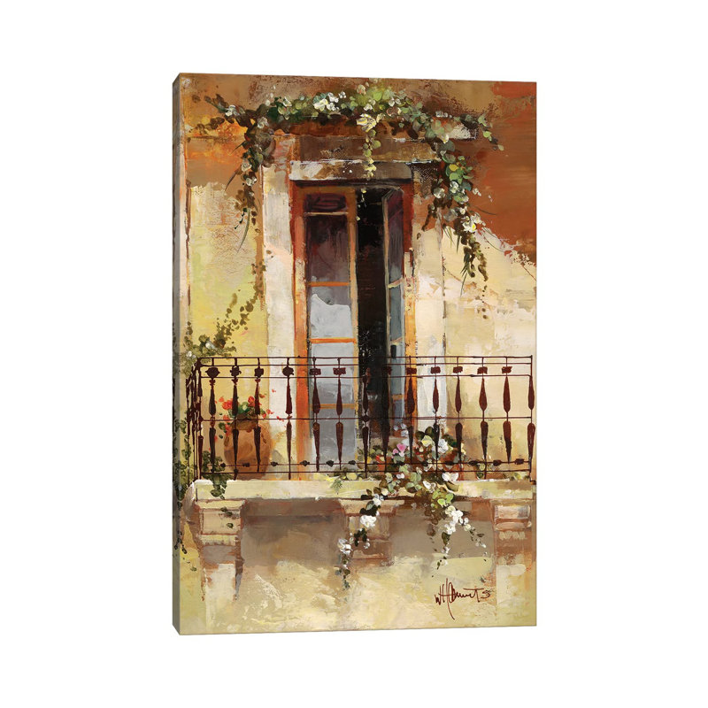 Balcony III by Willem Haenraets - Wrapped Canvas Painting, 66.04 cm H x 45.72 cm W x 1.91 cm D