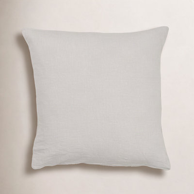Simple Embroidered Linen Throw Pillow