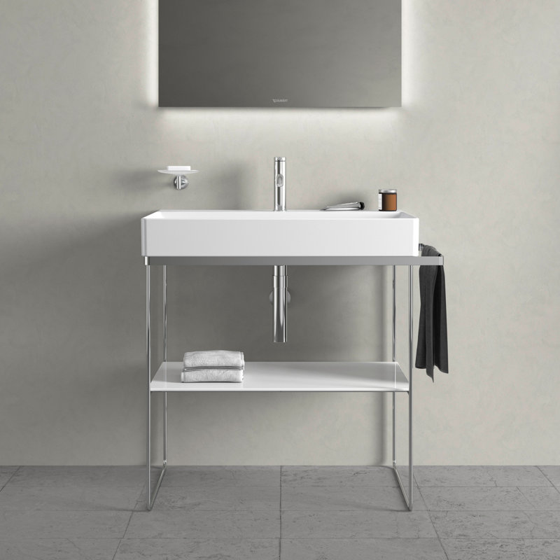 Base de meuble-lavabo simple autoportant de 34 po Duravit, Chrome