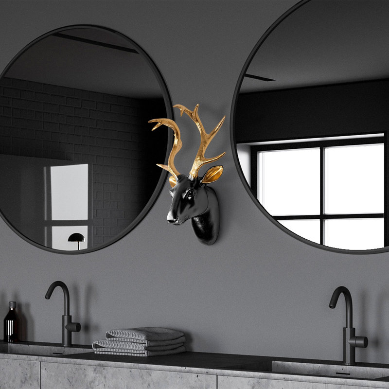 Élégant accessoire mural décoratif, doré et noir, 10,2 po x 15,0 po x 6,7 po | 100% polyester | Parfait pour la décoration intérieure, l'esthétique moderne et les accents élégants, ajoute une touche de luxe à n'importe quelle pièce