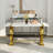 Luxury Dining Table With U-Shaped Base-451659458-456459037