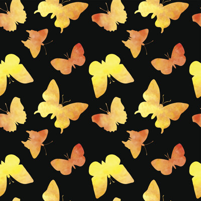 Pattern With Butterflies by Cat_arch_angel - Wrapped Canvas Print