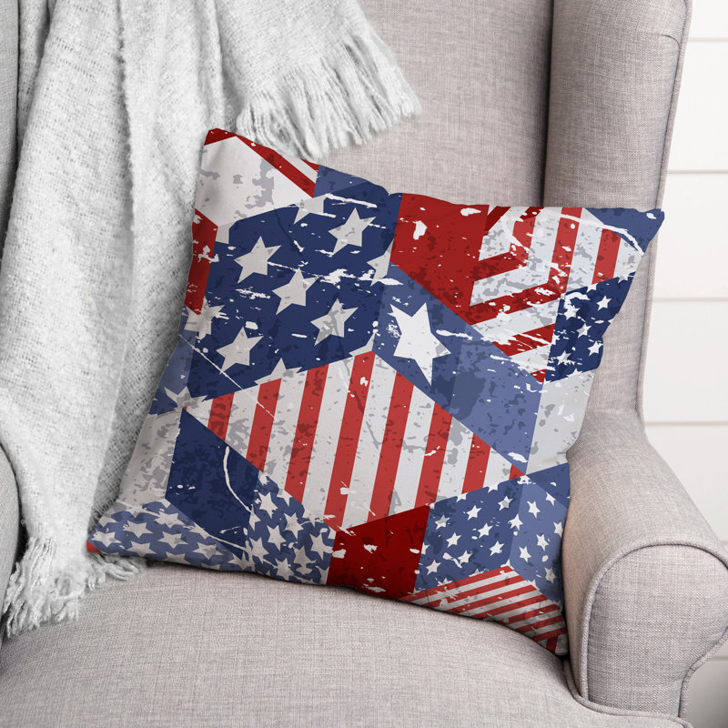 Patchwork Outdoor Reversible Throw Pillow