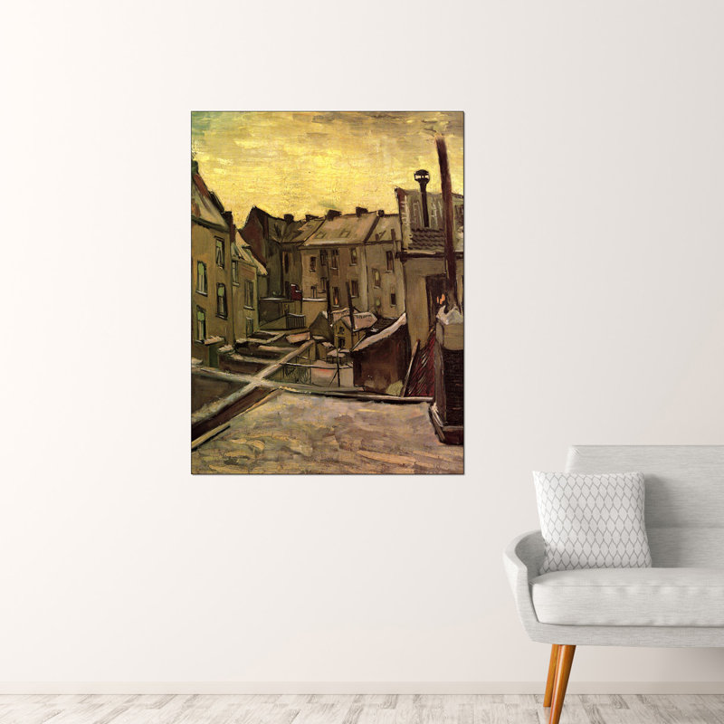 Vincent Van Gogh - Single Picture Frame Print on Wood, 120cm H x 90cm W x 1.8cm D