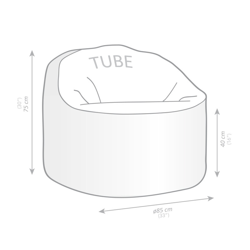  Fauteuil à billes Tube, Rouge