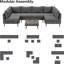 Ensemble de canapé modulaire d'extérieur 7 pièces Yardgrace-1166433482-1166433484