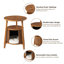 Table de bout ronde 2 en 1 en bois naturel pour chat