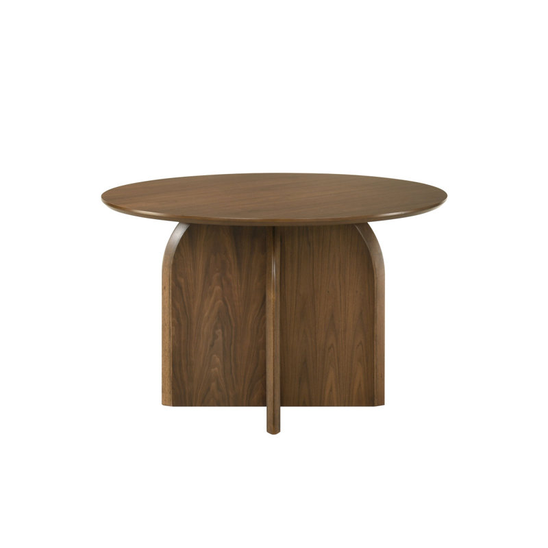 Delmon Dark Walnut Round Dining Table