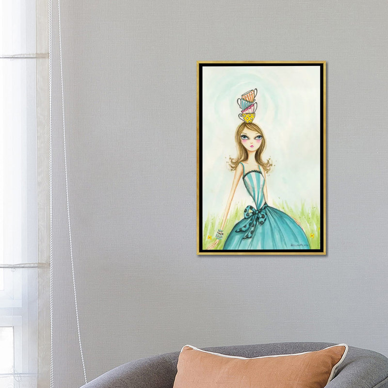 Characters, 26" H x 18" W x 1.5" D, Gold Framed Canvas