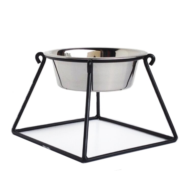 Large Dog, Stylish Elevated Single Dog Bowl Stand, Large Breed Raised  Stainless Steel Food, Water Bowl. Best Iron Metal Dog Bowl Stand