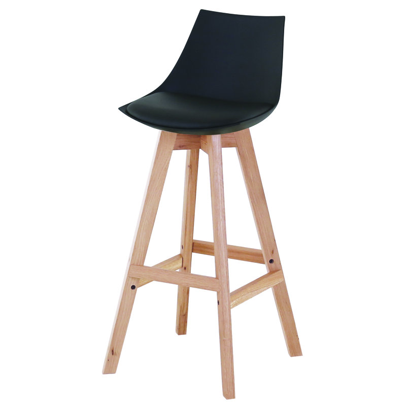 Headington Upholstered Counter Stool with Solid Wood Frame