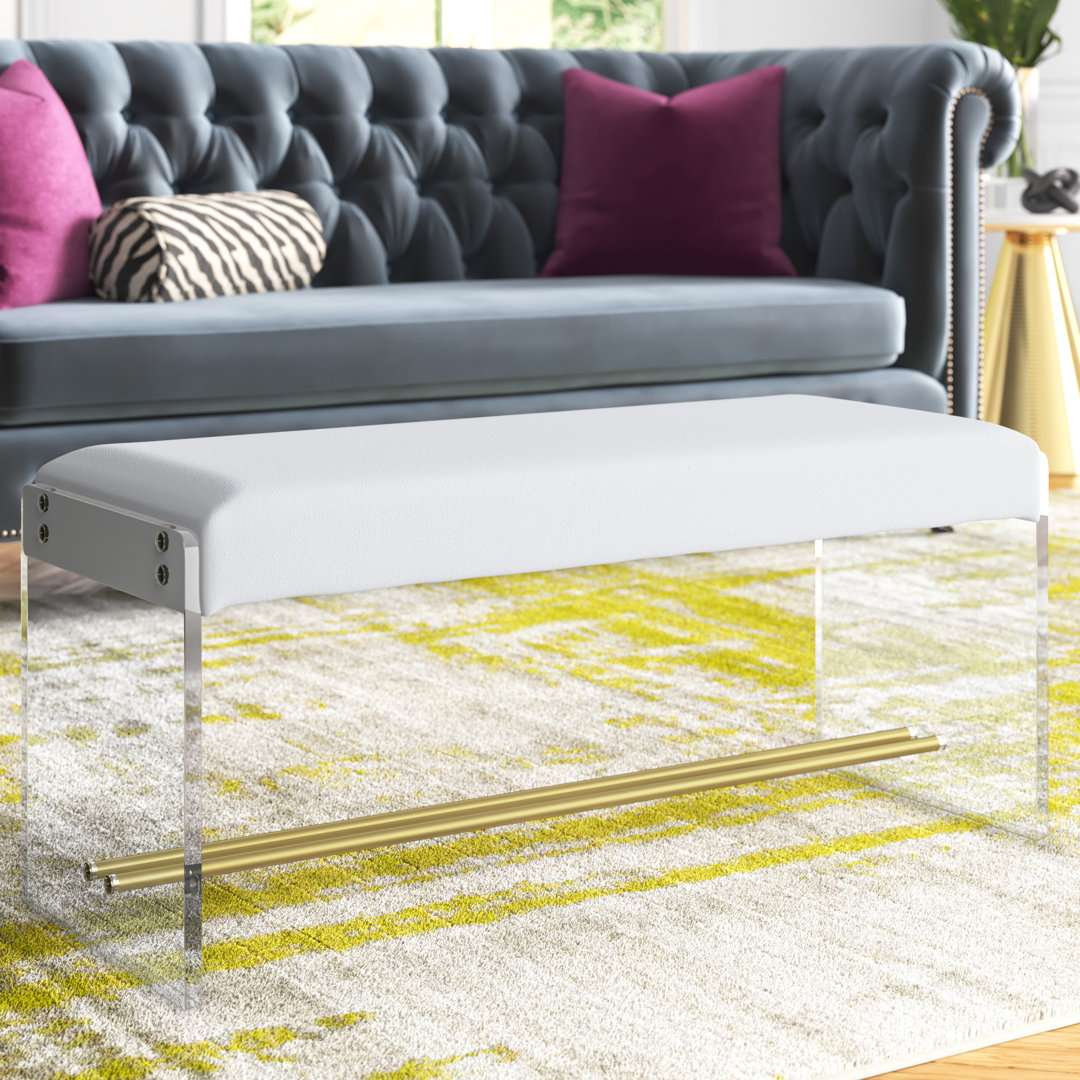 Rainer Polyester Blend Upholstered Bench Etta Avenue™
