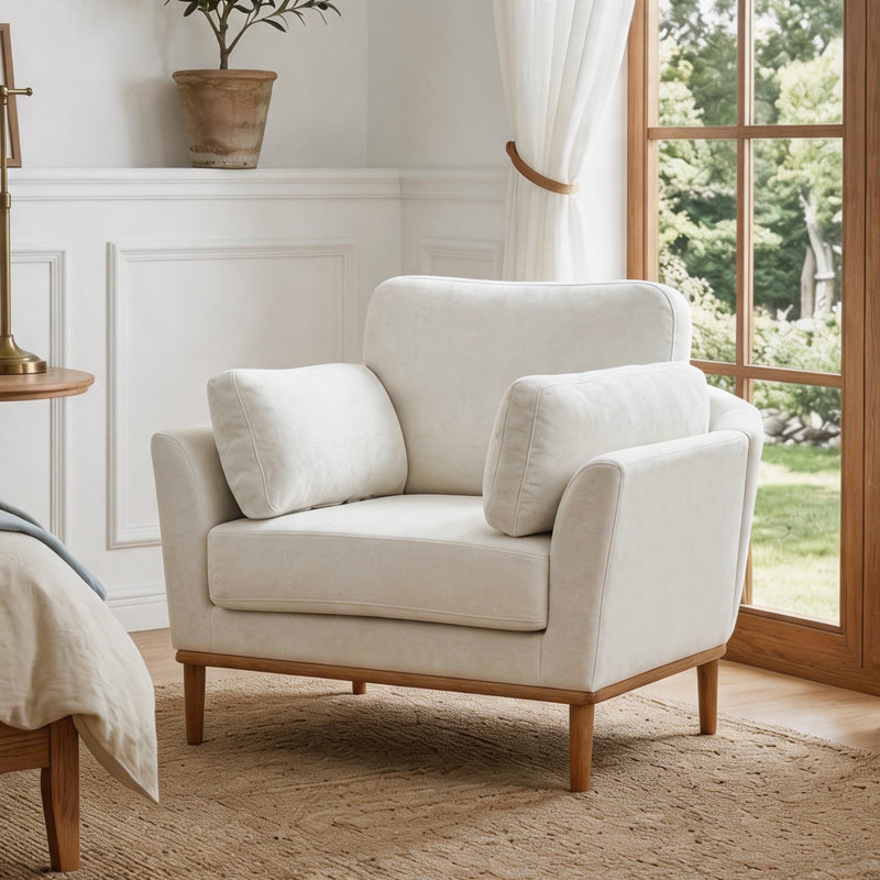 Fauteuil d'appoint 42 po, Blanc