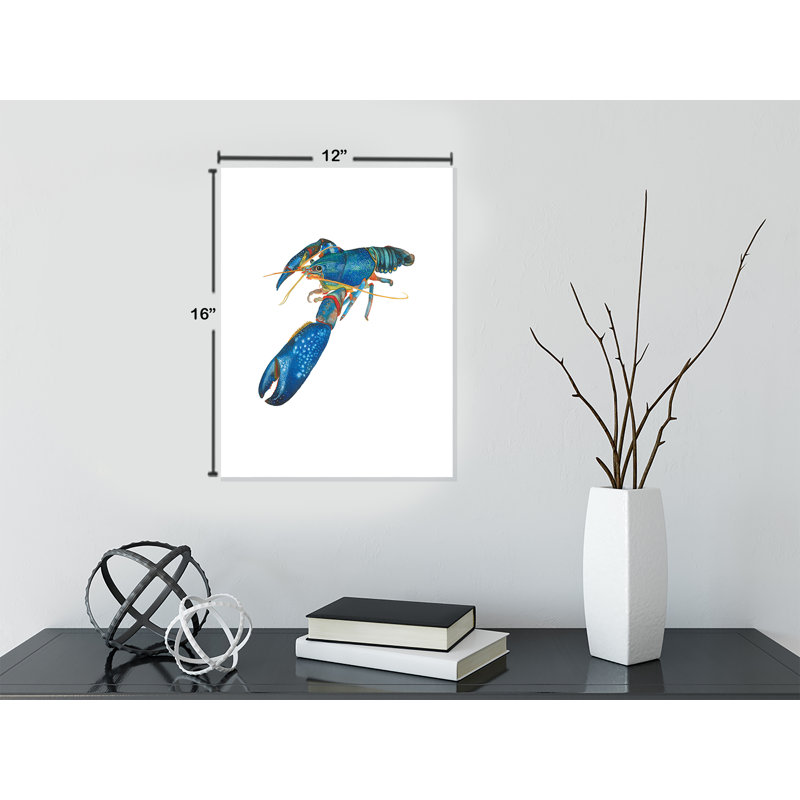 «Blue Lobster», reproduction d'impression sur affiche, H 16 po x P 12 po, Toile tendue