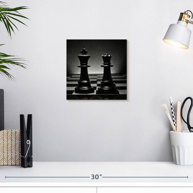 Senne Black Chess Pair, 10" H x 10" W