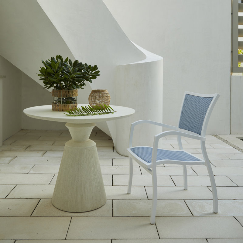 Fauteuil Aire - Craie et chambray, Dentelle Rollo, Pas de soudure, Craie / Chambray
