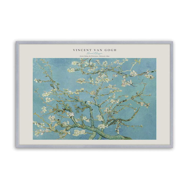 Van Gogh's Almond Blossom v2, impression dans un cadre, H 25,25 po x l 37,25 po, Reproduction encadrée sans passe-partout