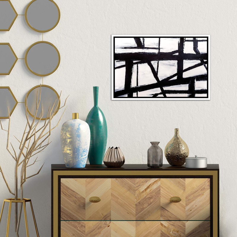 « Building Blocks II » par Nikki Chauhan, reproduction d’art, Toile blanche encadrée, H 32 po x l 48 po x P 1,5 po