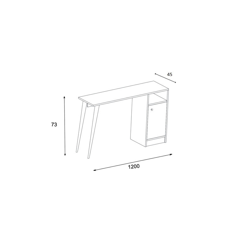 Oddger Writing Desk, 73cm H x 120cm W x 45cm D