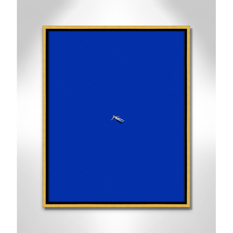 «No stress print» par Leon, Toile avec cadre, Gold Floater, 17.5'' W x 21.5'' H