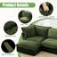 Fauteuil en chenille - siège profond, housse amovible et 3 grands coussins - canapé simple confortable pour les petits espaces-924174061