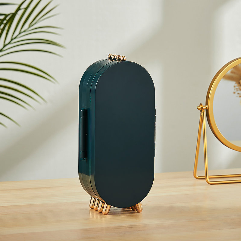 Lorimor Jewellery Box + Mirror, Green