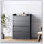 Armoire de rangement pour le salon avec 4 tiroirs, livres et multimédia, conception simple et élégante