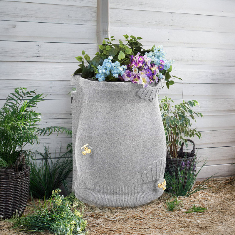 Urne de baril de pluie 50 gallons en plastique léger Good Wizard