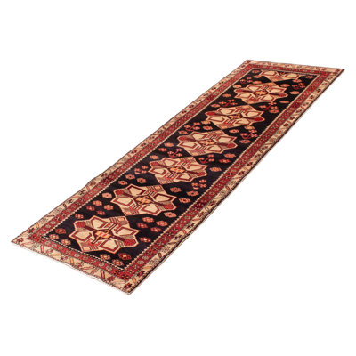 One-of-a-Kind 3'4" X 10'2" 2000s Runner Wool Area Rug in