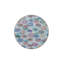 Tapis bleu lavable à motif floral-1185974814
