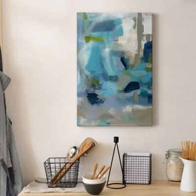 Cercle de bord de mer - peinture sur toile tendue