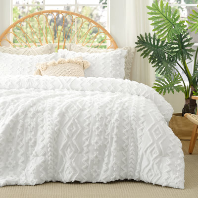 Ensemble d'édredon léger texturé Boho