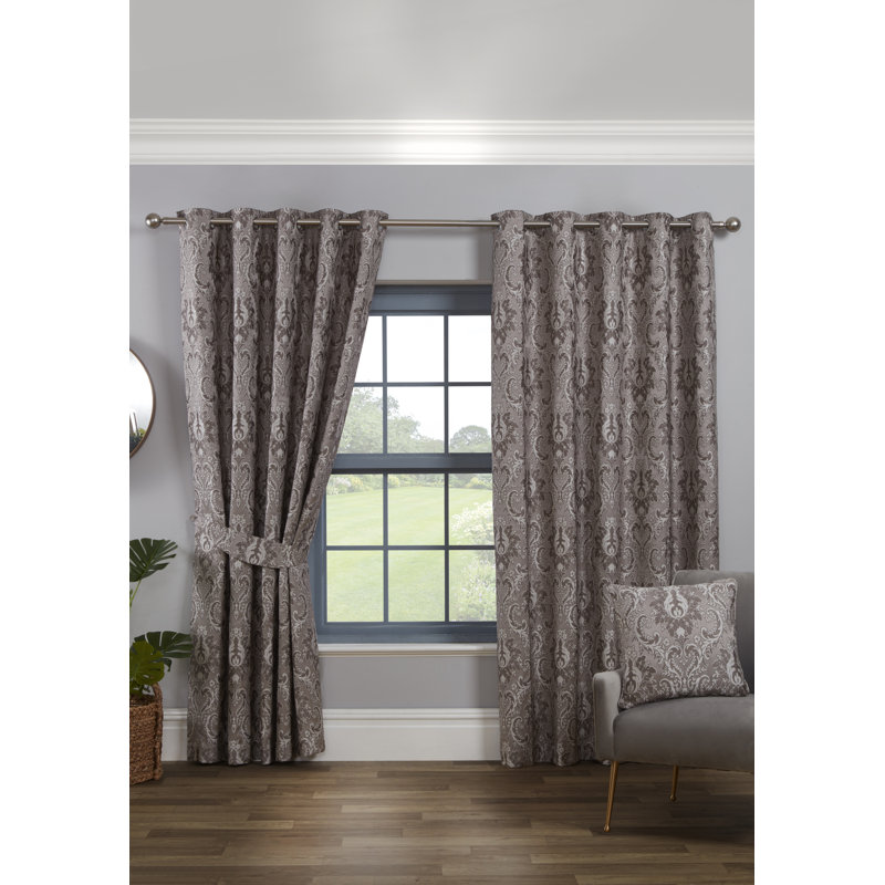 Jayvion Room Darkening Curtain, Width 168 x Drop 229cm, Charcoal