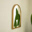 Miroir 20 po Avri, miroir décoratif en polyuréthane en forme de voûte en forme de voûte dorée de style rétro, disponible en trois températures de couleurs, convenant à la salle de bain, à la chambre à coucher, au salon, au couloir, au vestibule, etc.
