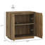 Buffet armoire cercle avec portes symétriques et tablette réglable, ensemble de 4, brun clair-460431630