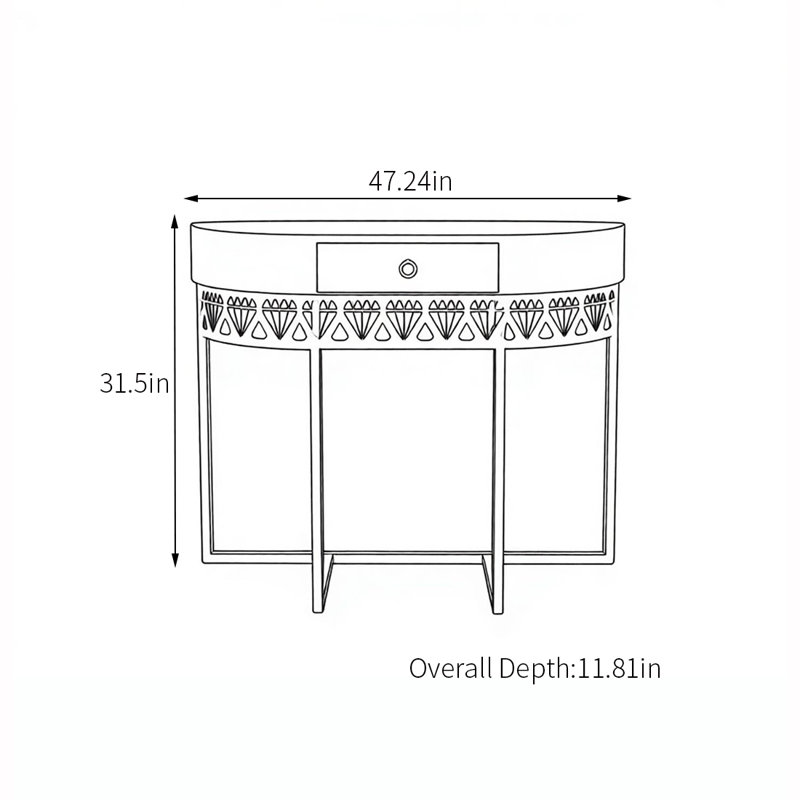 Morant, 31,5 po H x 47,24 po L x 11,81 po P