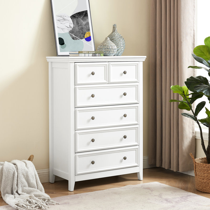 Armoire 6 tiroirs pour le salon - blanc, rangement spacieux et design élégant 6 commodes blanches