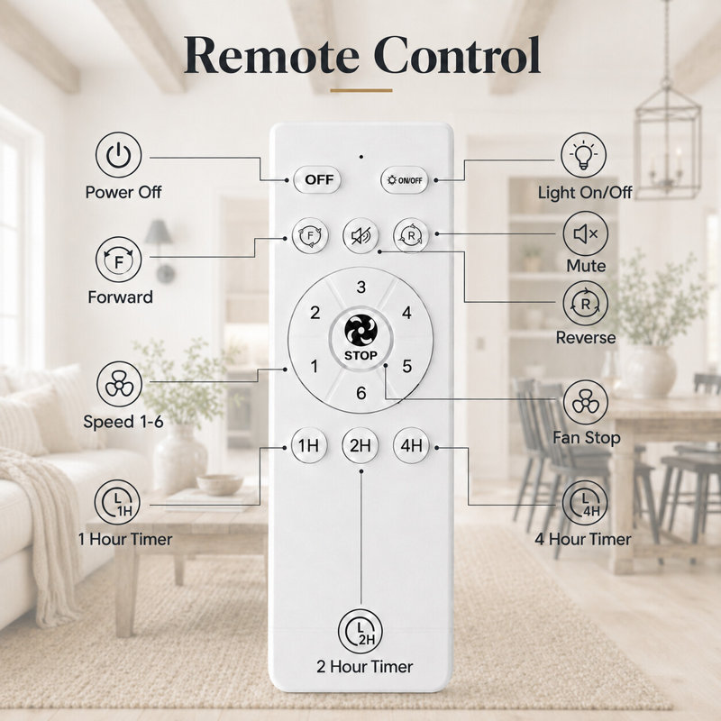 Ventilateur de plafond réversible en cage 20 po avec ensemble d'éclairage et télécommande Farmhouse