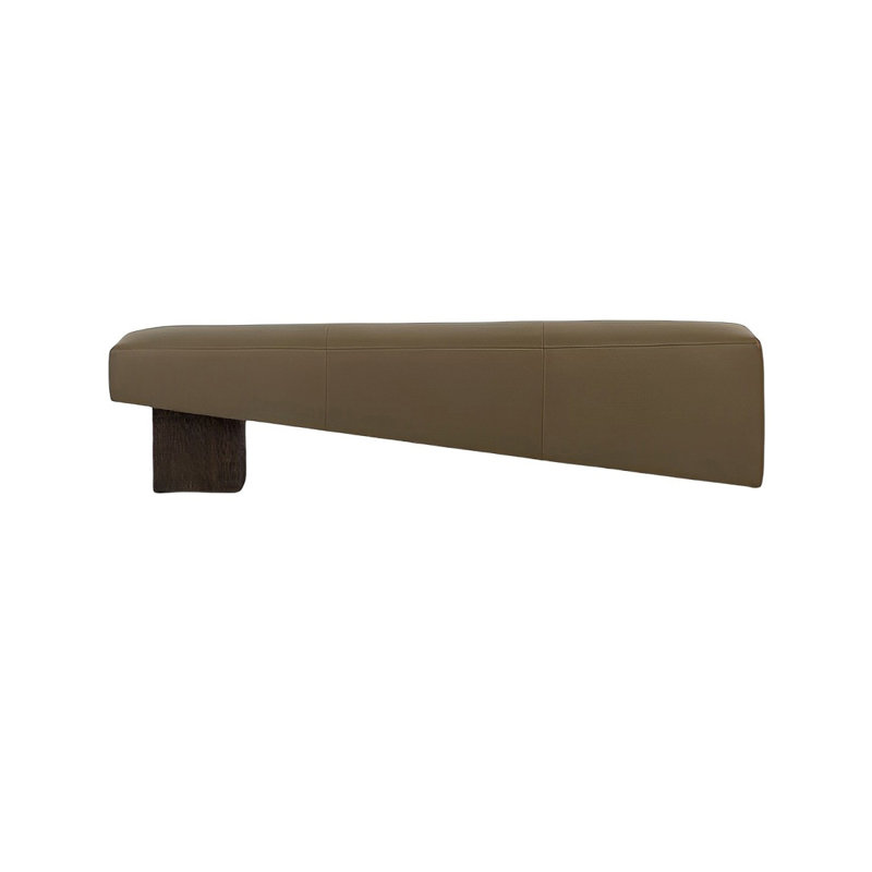 Banc rembourré en microfibre Orletta, H 16,53 po x l 55,11 po x P 16,53 po