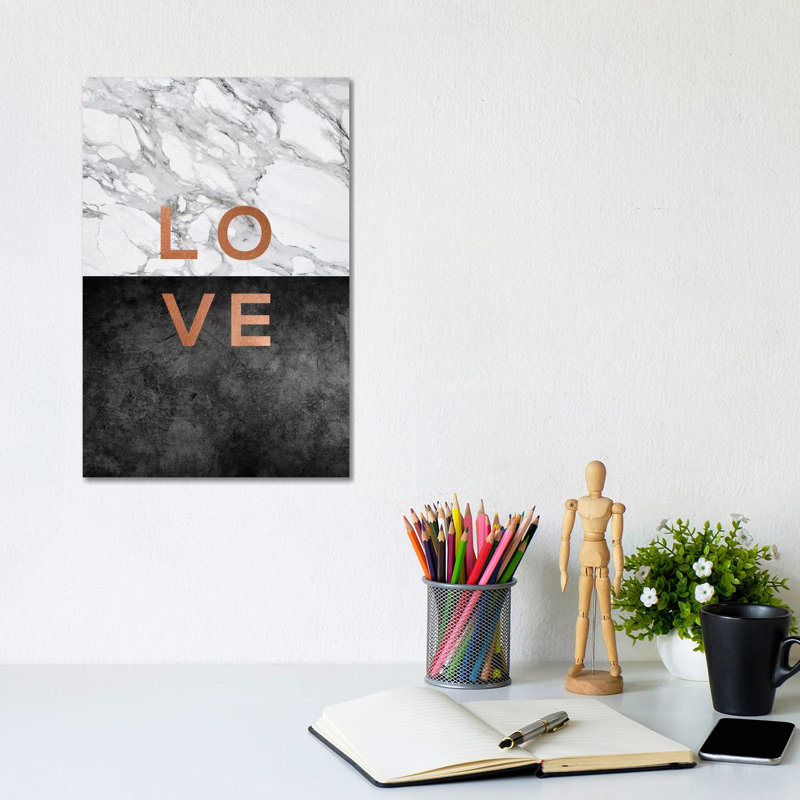Love Copper by Orara Studio - Wrapped Canvas Print, 30.48cm H x 20.32cm W x 1.91cm D