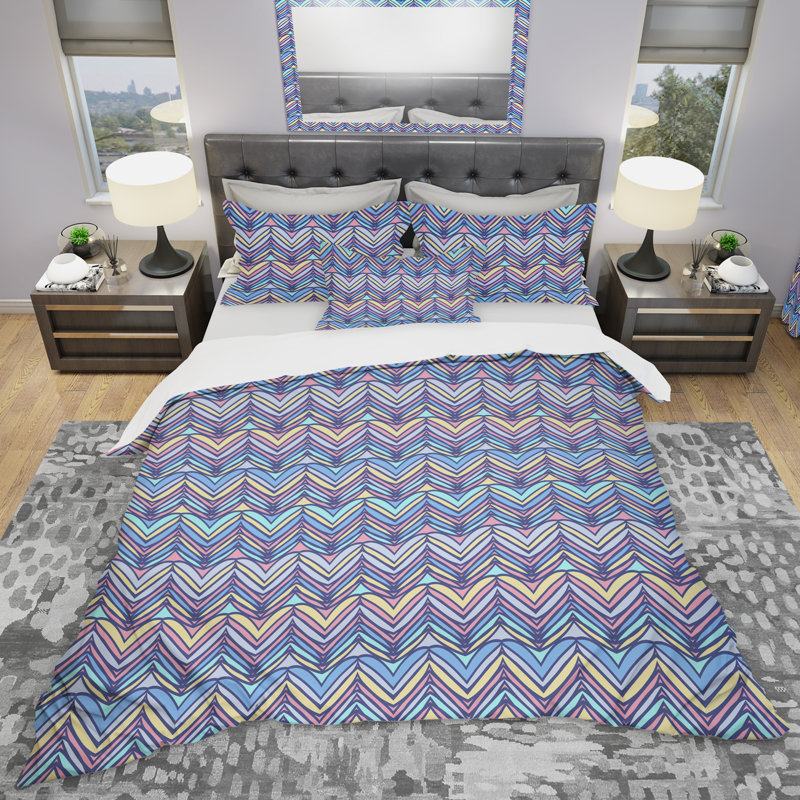 Ensemble de housse de couette moderne et contemporaine, Housse simple + 1 taie décorative