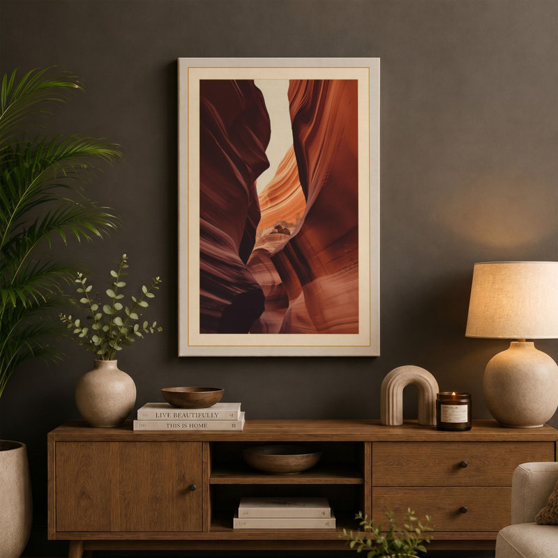 Canyon Light Coastal - Wrapped Canvas, 24x16 - 61.0 x 40.6 cm, Black Border