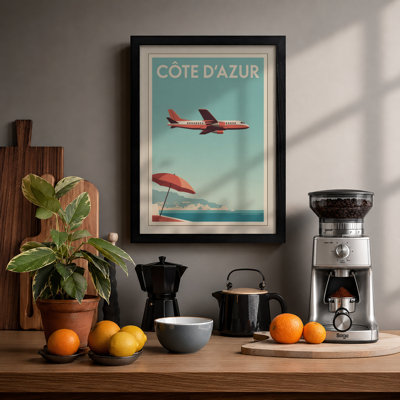 Côte d'Azur Vintage - Framed Print