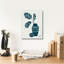 «Monochro bleu botanique croquis 8» par Anne Tavoletti, art mural sur toile-833200865