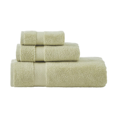 Ensemble de serviettes 100% coton Splash, serviettes de bain, essuie-mains et débarbouillettes Splash, serviettes absorbantes douces 550 g / m² pour salle de bain, spa et usage quotidien, certifié OEKO-TEX, paquet de 3, sauge